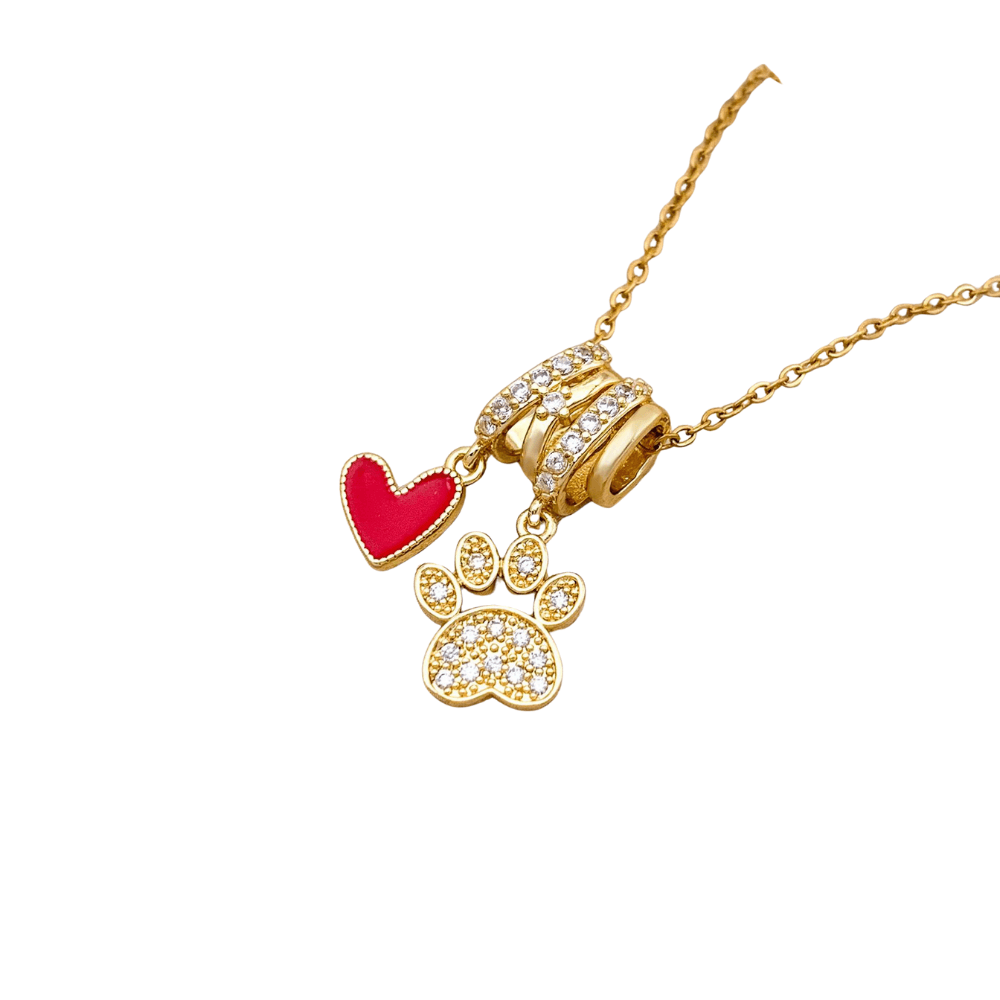 Paw & Heart Charm Necklace