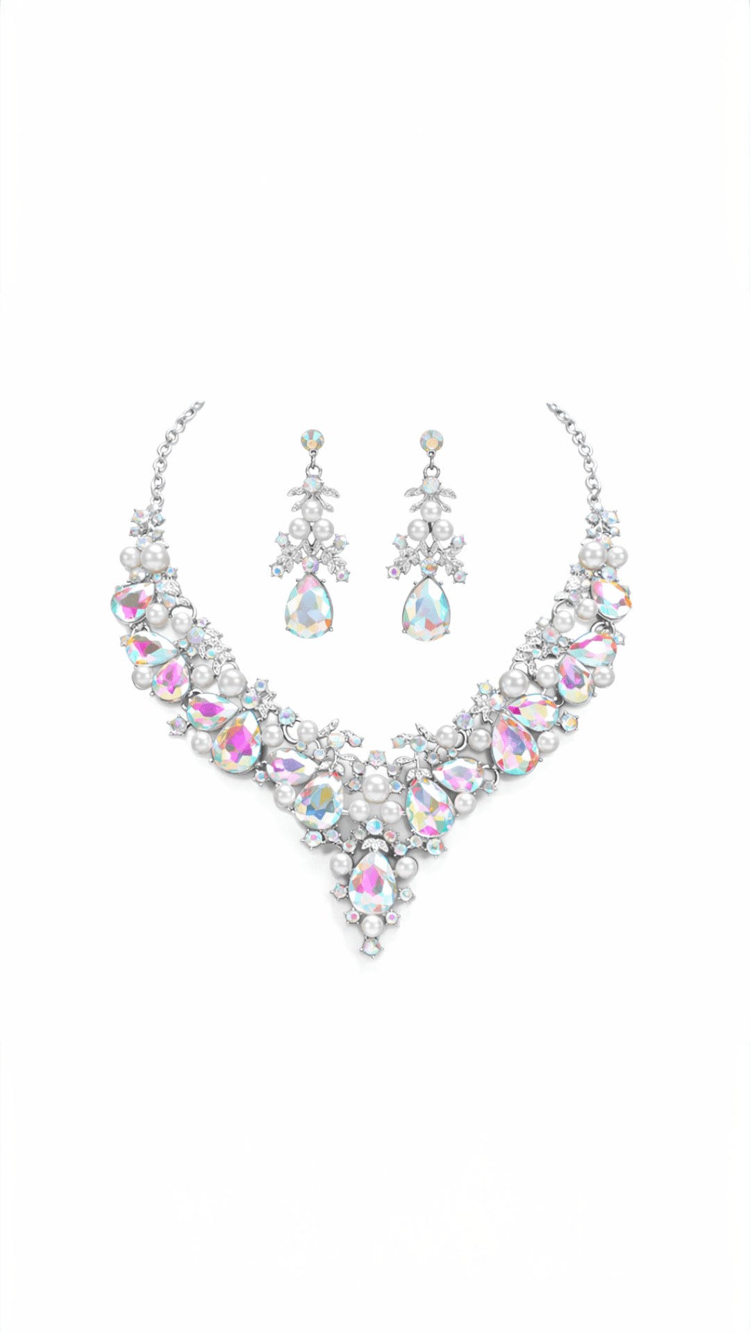 Suhira Aurora Prism Crystal Necklace Set