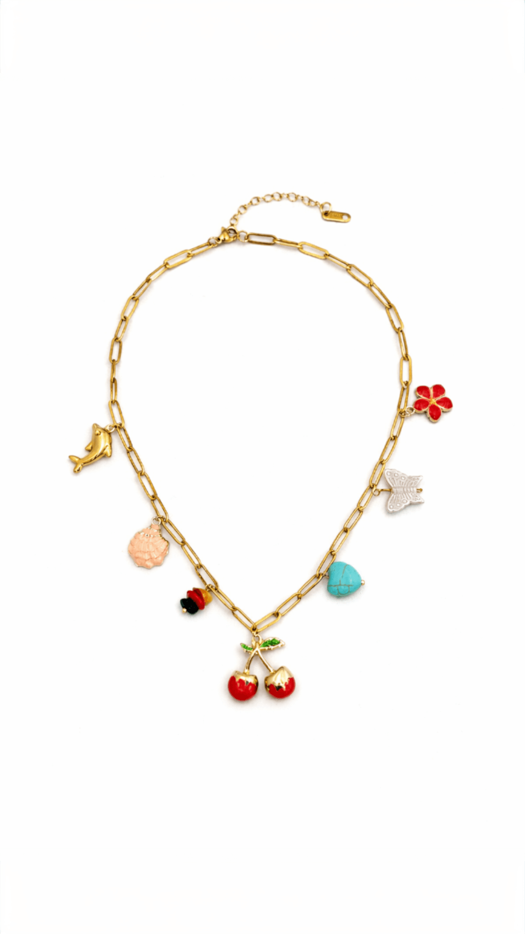 Suhira Cherry Charm Statement Necklace