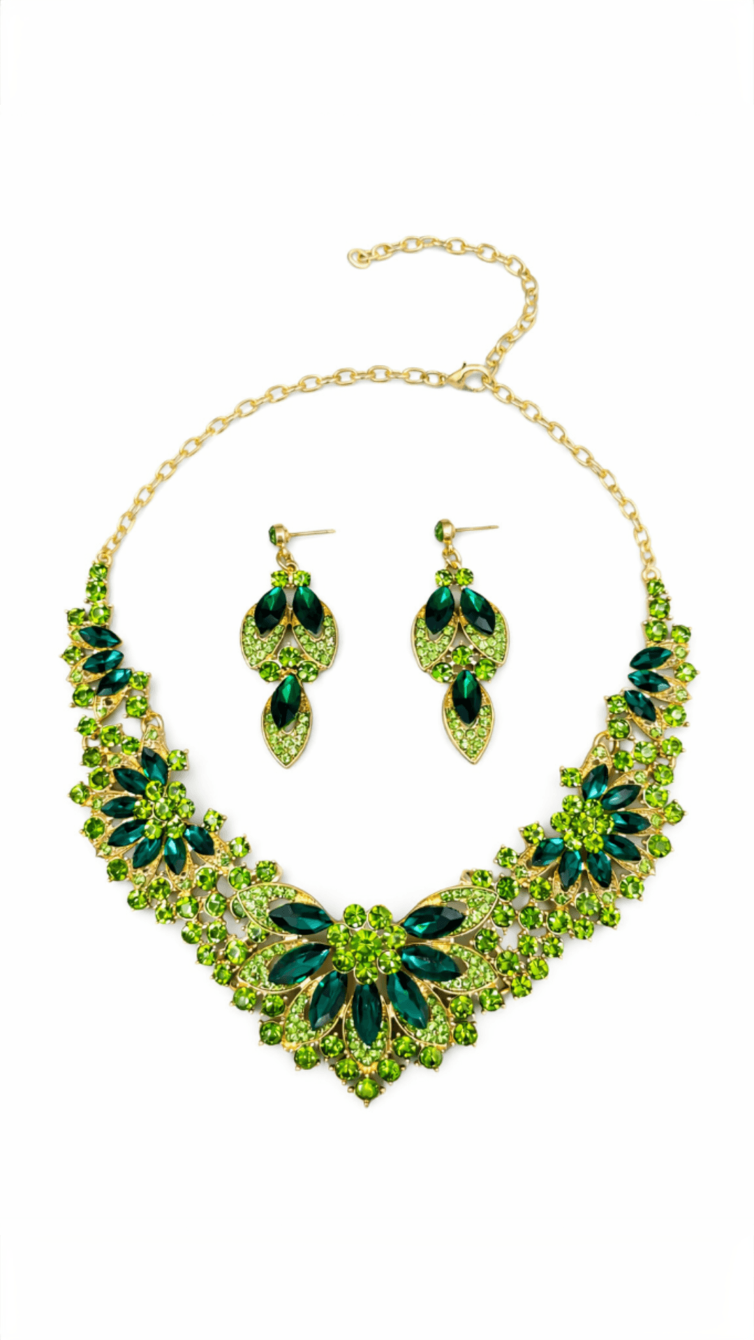 Suhira Emerald Luxe Bloom Necklace Set