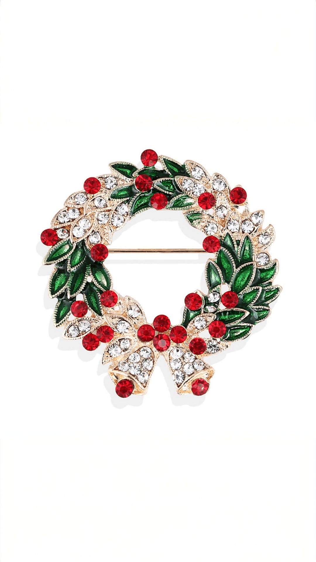 Suhira Festive Crystal Wreath Brooch
