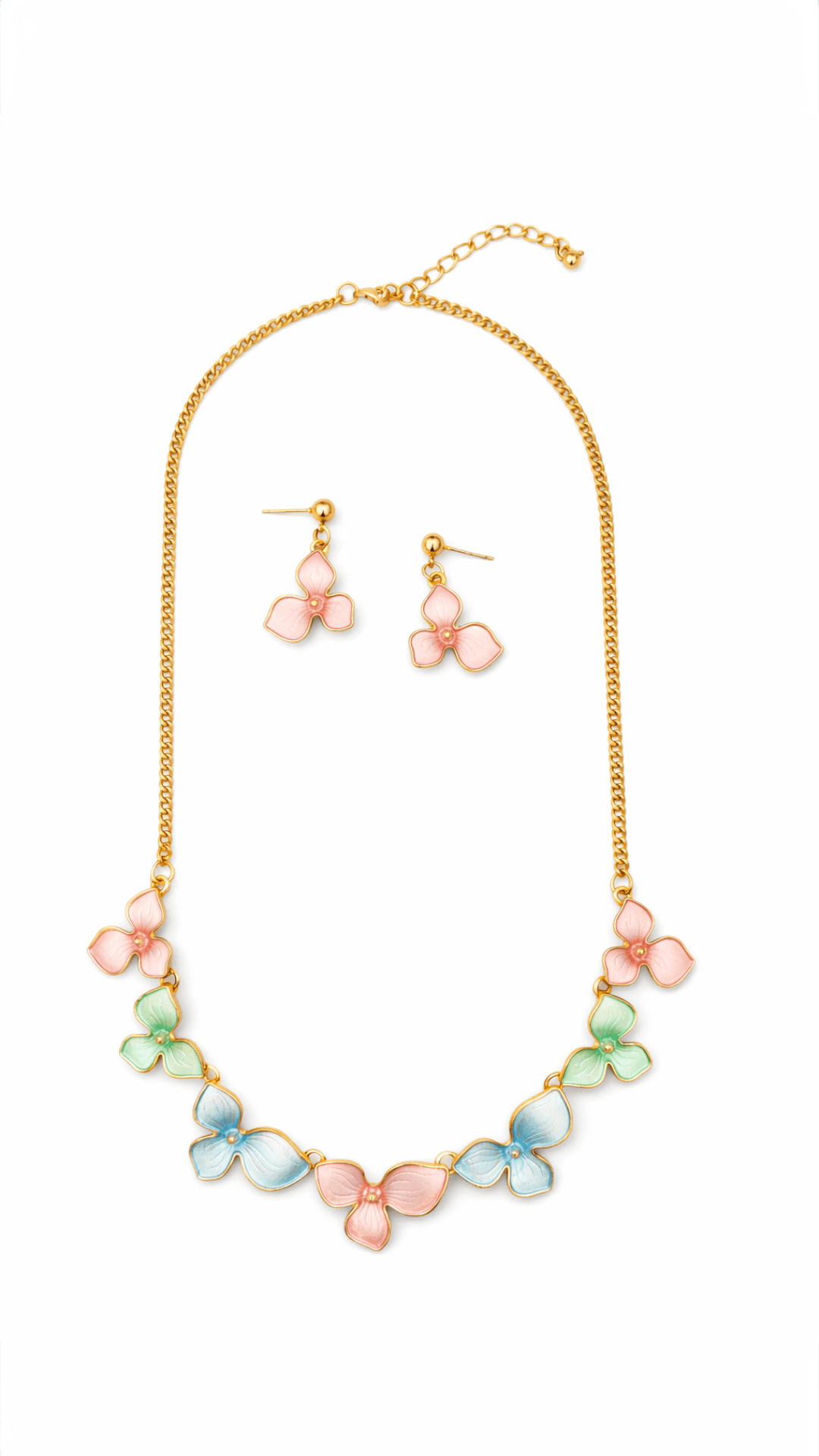 Suhira Pastel Bloom Floral Necklace Set