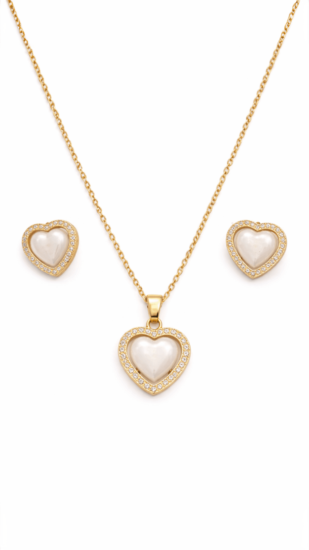 Suhira Pearl Heart Elegance Jewellery Set