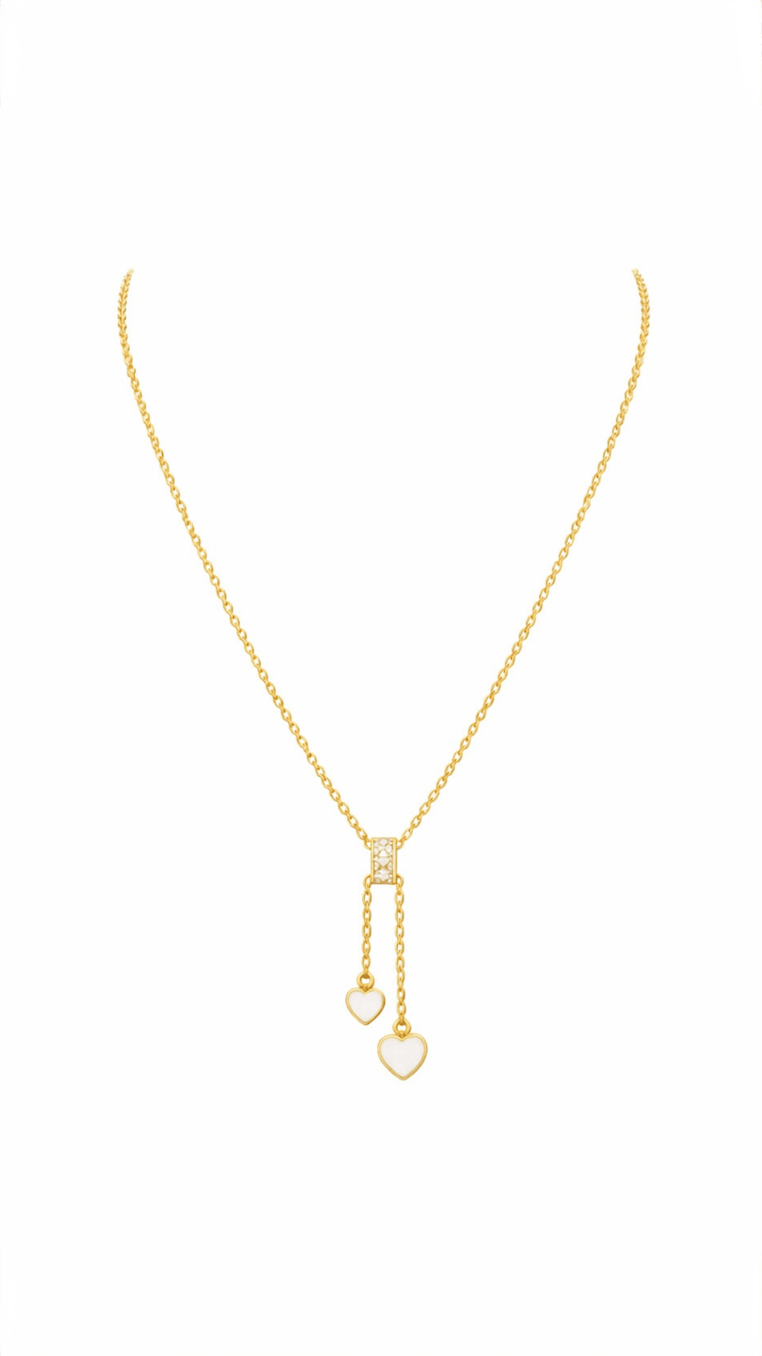 Suhira Twin Heart Slider Necklace